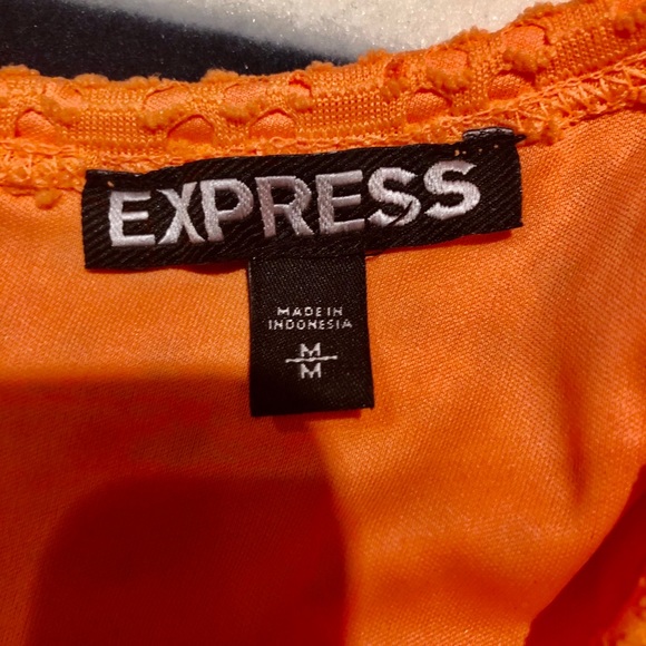 Express Orange Zip Up Summer Dress - Picture 3 of 3
